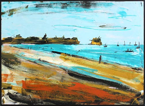 Christian Nicolson nz landscape artist, waiake beach